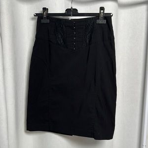 Black Pencil Skirts with corset upper part